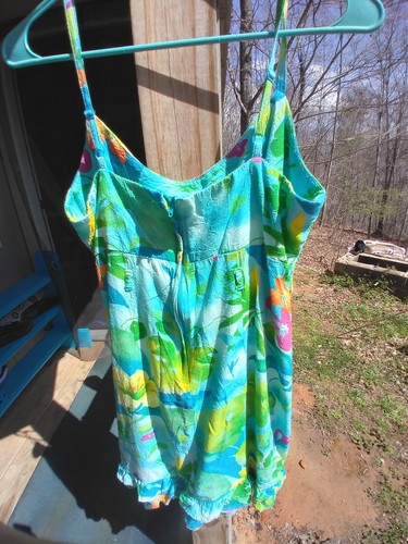 Jams World Mini Dress / TUNIC "Violet" Zipper, Ruffle, Belt Loops Small Bust 26" - Picture 11 of 11