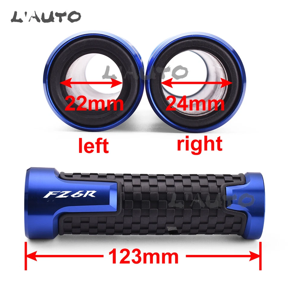 Blue Grip Handle bar Balanced Plug slider End Weights Cap Cover For YAMAHA FZ6R Foto 2 de 4
