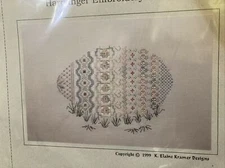 Vtg Rare Designs by Elaine EGG I hardanger embroidery 1999 pattern only