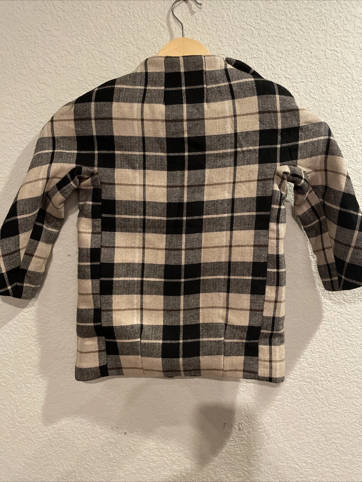 Cappotto vestito Kate Spade bambina 2 anni marrone nero a quadri lana Dorothy scollo fiocco