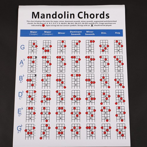 Akkord Diagramm Mandoline Akkorddiagramm Mandolinen-Notendiagramm - Bild 6 von 12