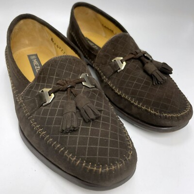 Mezlan Brown Suede Slip-On Dress Shoes Suede Solid Mezlan Dress Shoes for Men for sale | eBay main image 4