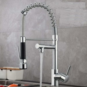 Kitchen Faucet Spring Pull Down Nozzle Water Mixer Single Hot Cold