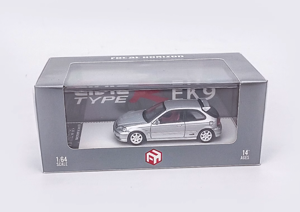 CR FH 1:64 Silver Civic Type R EK9 Hatchback Sport Model Diecast