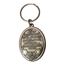 LOVE METAL KEYCHAIN oval Shape