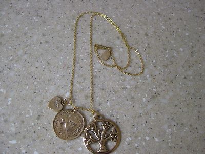 Alisa Michelle , Gold Plated,  19'' Family Tree Charm Necklace NWT
