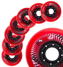 HYPER CONCRETE+G wheels 80mm/84A - 8 WHEELS - RED // inline skates wheels