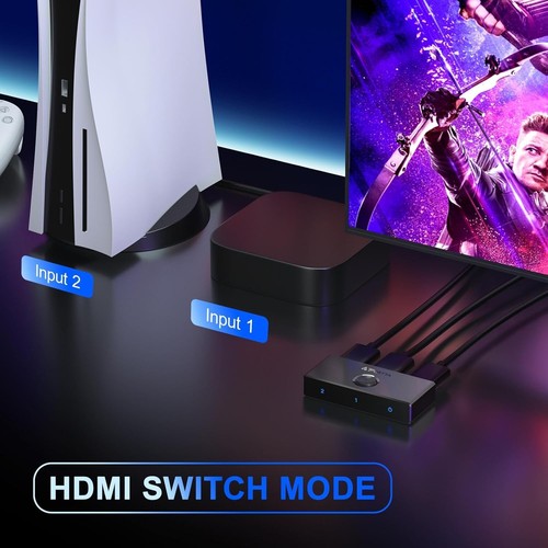 Ultra-Compact HDMI Splitter 1 in 2 Out - 4K Bi-Directional Compatibility - Picture 5 of 12