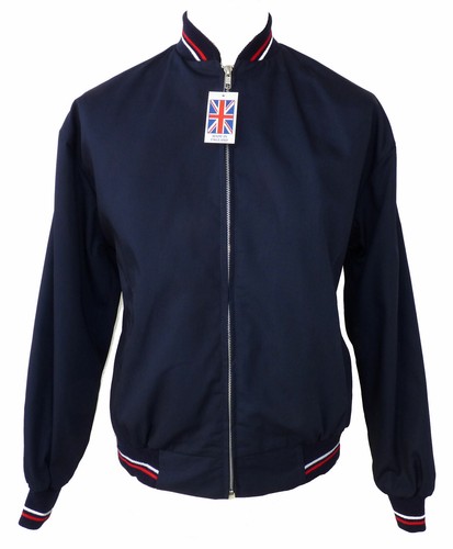 Chaqueta de Mono Relco para Hombre Azul Marino Negra Borgoña Marrón Mod Pieles Retro Ska de Colección - Imagen 2 de 13