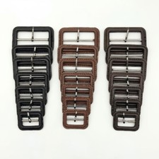 2pcs Leather Square Buckles Single Prong for Jacket Belt Replacement DIY Craft