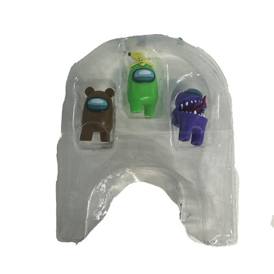 Among Us Crewmate Figures Set of 3 No packaging See Photos/NEW Pieces Banana