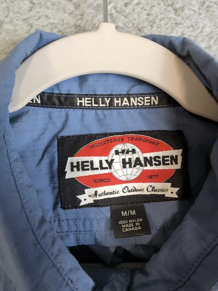 Helly Hansen Shirt Mens Medium Blue Quick Dry Marine Sailing Outdoor Hiking  - Image 3 of 4