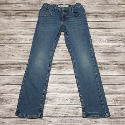 Levis Size 25 Boys Jeans Slim 511 Mid Rise Blue Denim