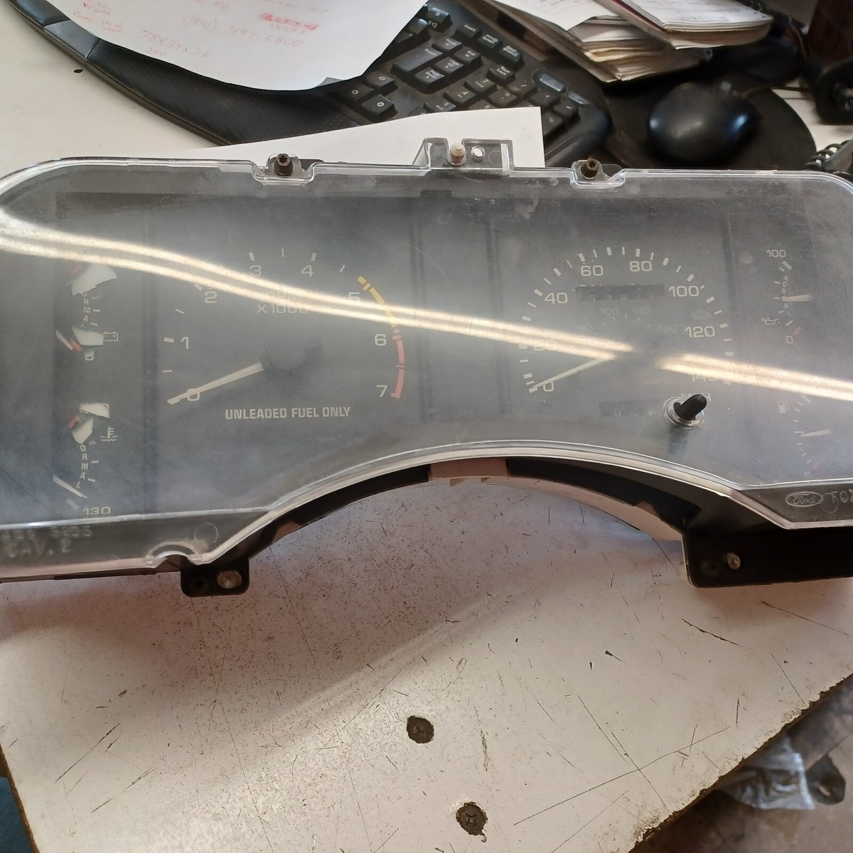 F0ZF-10894-AC OEM 1990-1993 Ford Mustang GT 140 MPH instrument