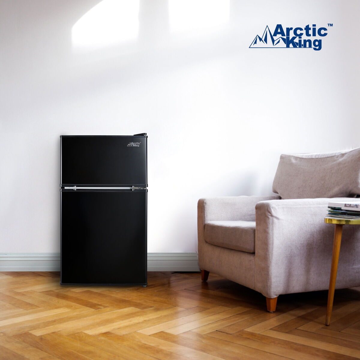Black Mini Fridge with Freezer Reversible Two Door 3.2 Cu ft Black Mini Fridge with Freezer Reversible Two Door 3.2 Cu ft