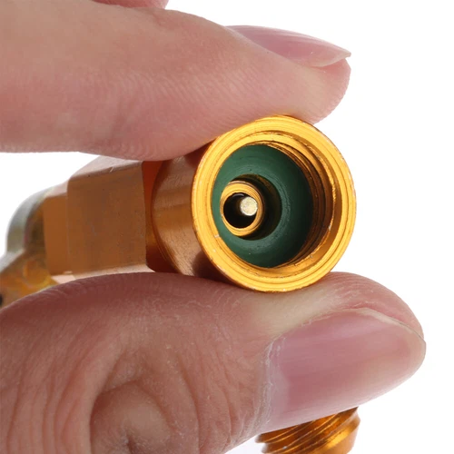 1/4'' SAE Male R134A / R1234yf Self-sealing Can Tap with R134A Tank Adapter Kit - Picture 3 of 19