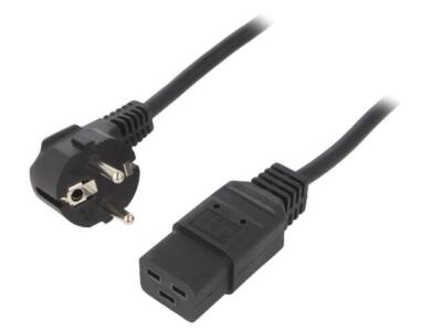 PC-186-C19 Kabel CEE 7/7 (E/F) abgewinkelter SteckerIEC C19 weiblich GEMBIRD