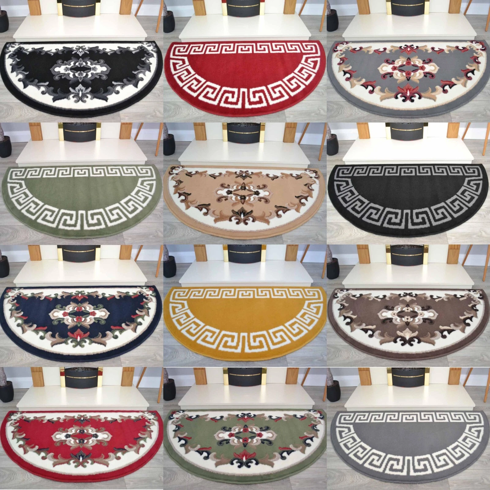 Semi Circle Fireside Rugs Half Circle Round Moon Rug Hearth Pattern Floor Mats
Opens in a new window