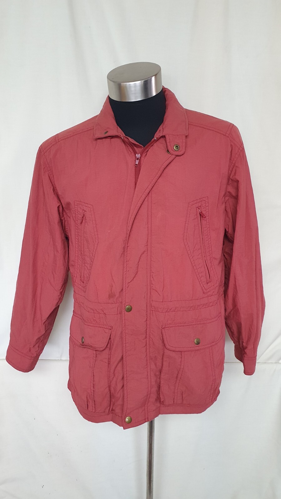 ALTRA Cappotto leggero da uomo dashclub taglia S cappuccio nascosto circonferenza petto 42 44" colore corallo 0065