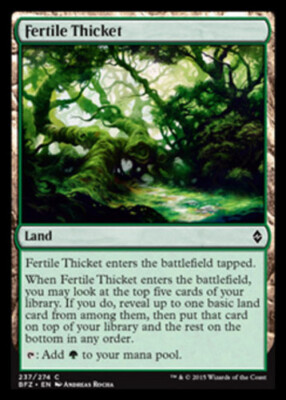 4x Fertile Thicket ~ Near Mint Battle for Zendikar MTG Magic x4 4 UltimateMTG Pl