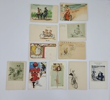 Konvolut 11 AK Jugendstil, Fahrrad, Radsport, Künstlerkarten, Halbrenner