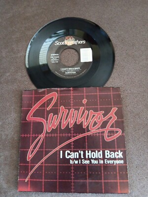 Survivor ''I Can't Hold Back'' Vinyl 45 1984 Picture Sleeve EX