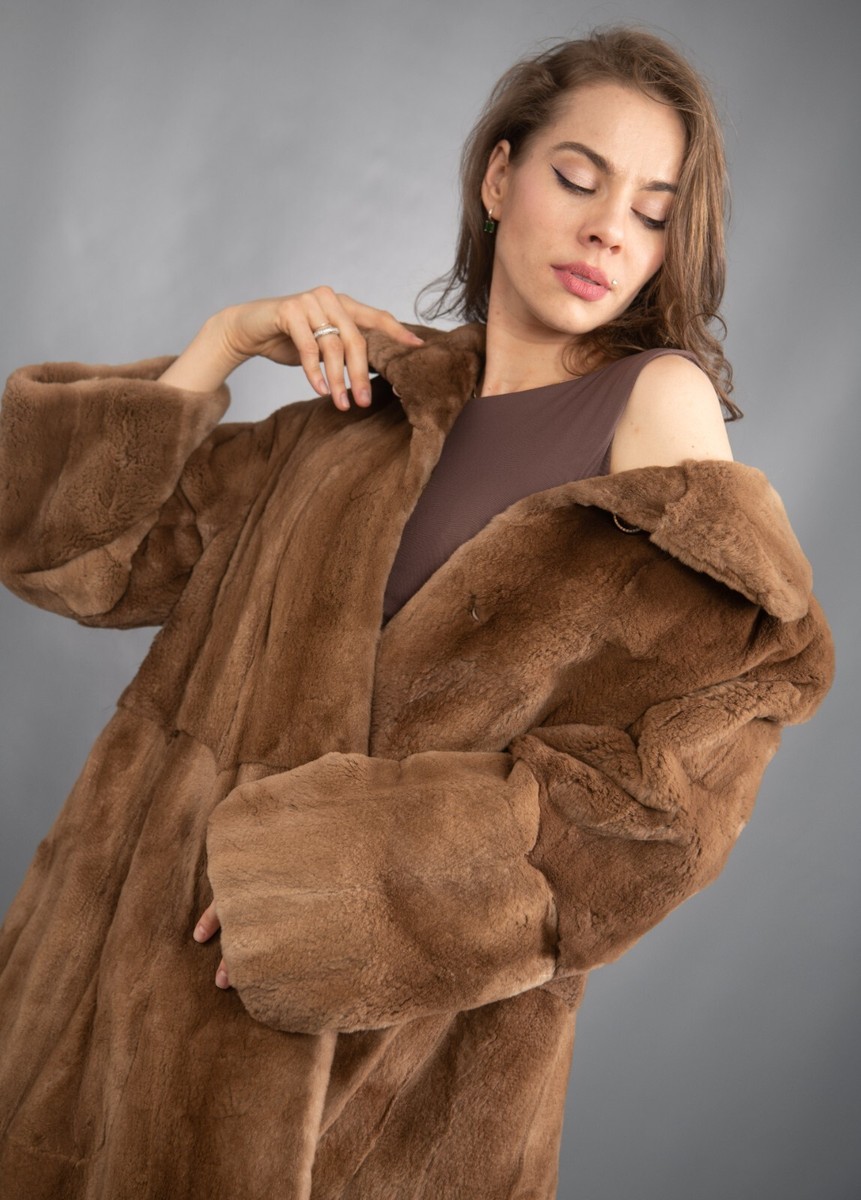 6648 GLAMOROUS REAL SHEARED MINK COAT LUXURY FUR JACKET SWINGER