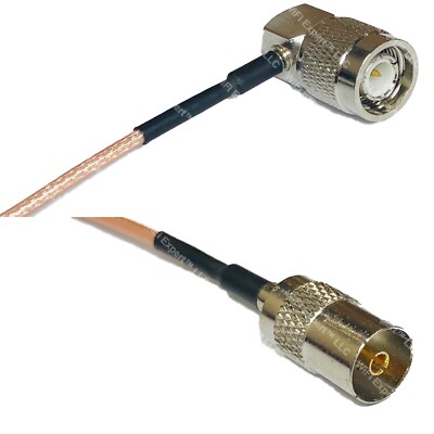 RG316 TNC Male Angle to DVB TV Pal Female RF Cable Rapid-SHIP LOT
