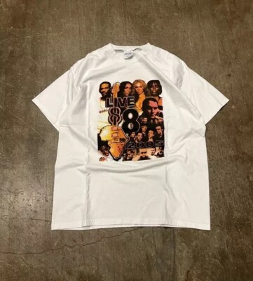 Vintage 2005 Live Aid Shirt Destinys Child Rap Tee Size Large Will Smith Jay Z