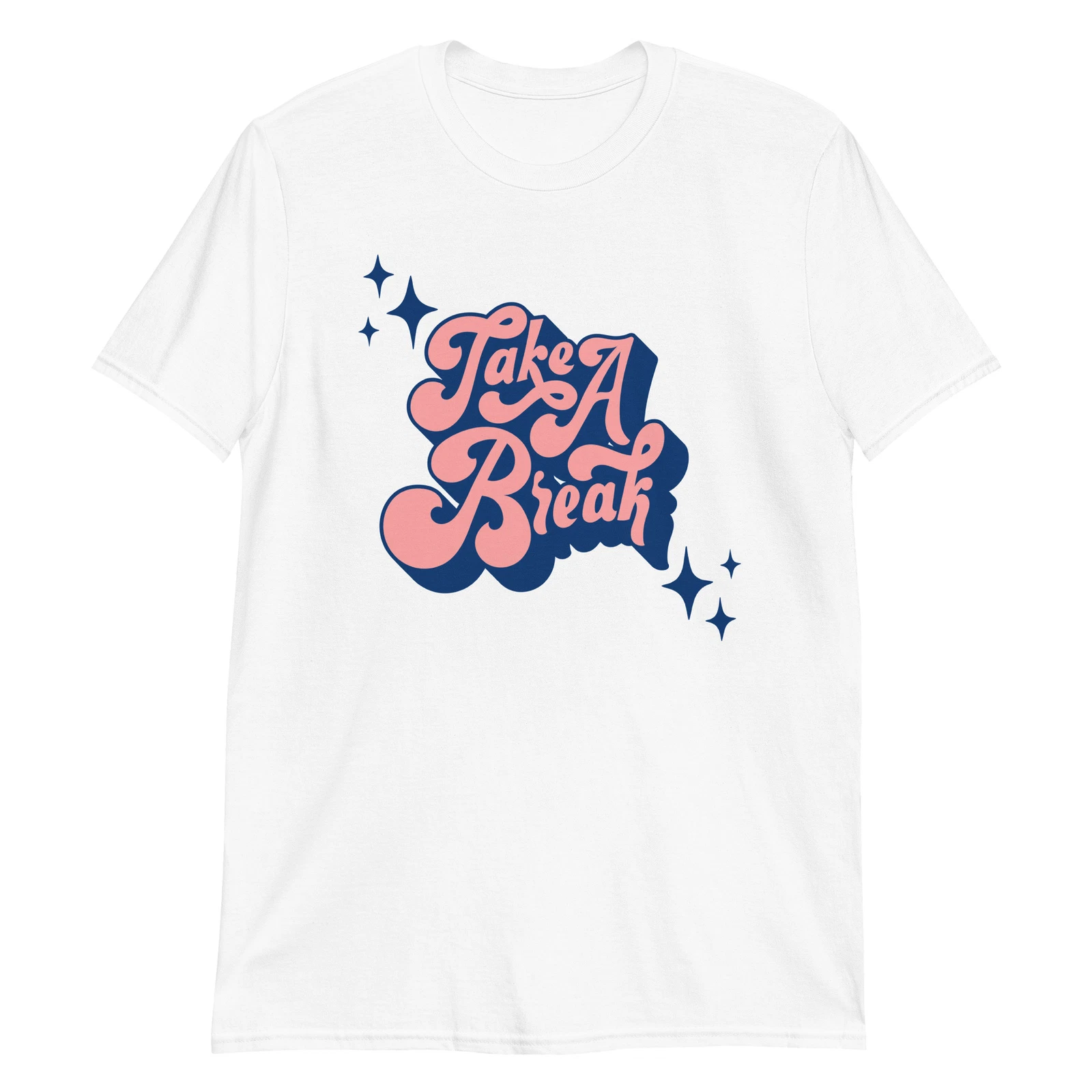 Take A Break Happy Relax Love Life Star Retro Unicorn Womens Mens Unisex T Shirt