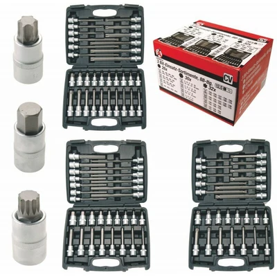 Kit Douilles longue et courte: étoile, torx, 6 pans. - Photo 1/4