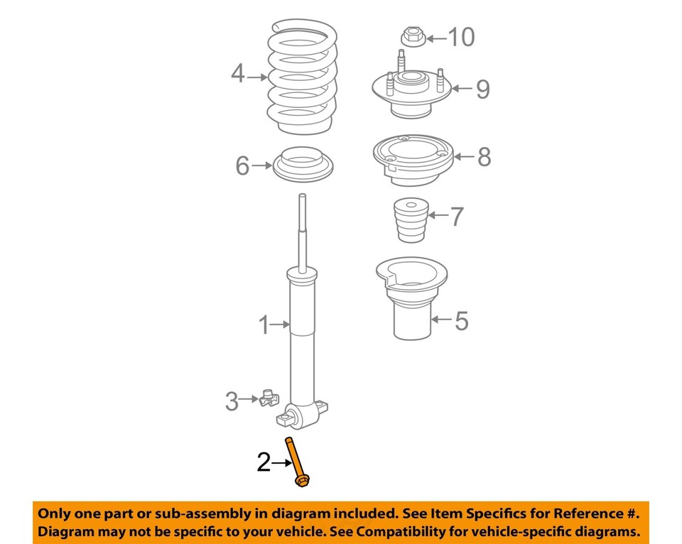 GM OEM Front SuspensionStrut Bolt 11610404 eBay
