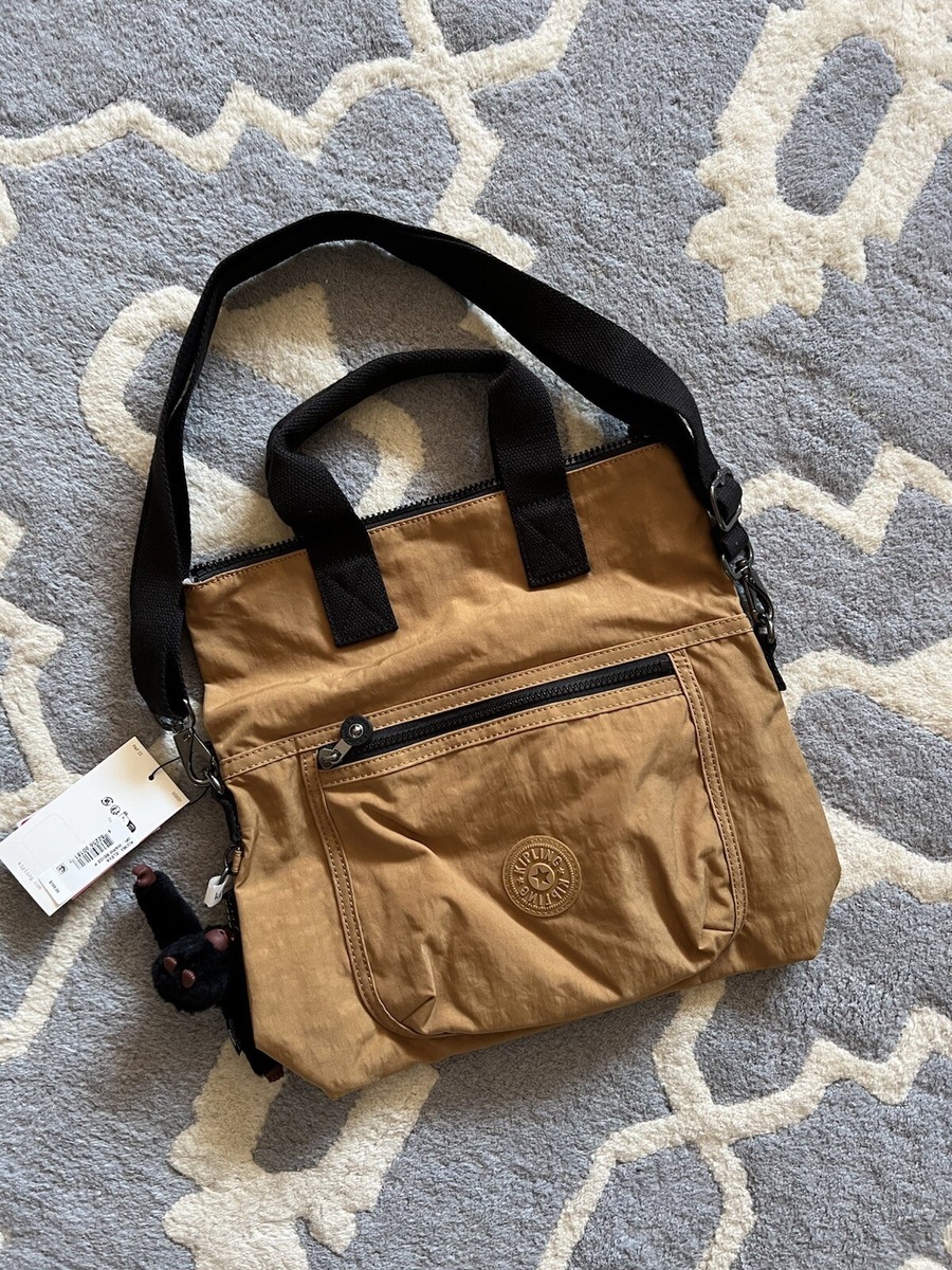 NWT Kipling Eleva Warm Beige Crossbody / Tote Bag (MSRP $109) | eBay
