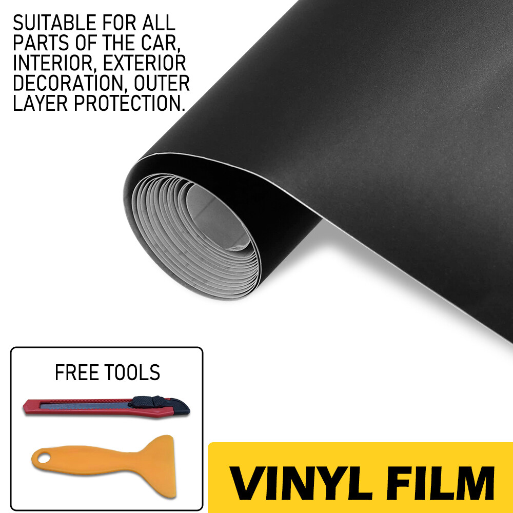 2x Premium Matte Black Car Vinyl Wrap Film Sticker Decal Bubble Free Air Release
