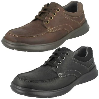 Hommes Clarks' Cotrell Bord 'Huileux Cuir Lacet Chaussures - G & H Compatible - Photo 1/3