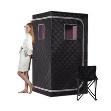 Smartmak Portable Infrared Sauna Box with 660nm Red Light Therapy Lamp for Ho...