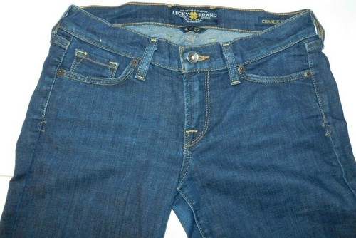 Jeans skinny LUCKY BRAND Charlie lavaggio scuro vita bassa donna regular 27 4 - Foto 3 di 7