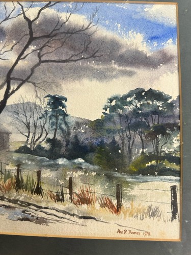 Aquarell Landschaft von Ann R Thomas, signiert - Bild 4 von 6