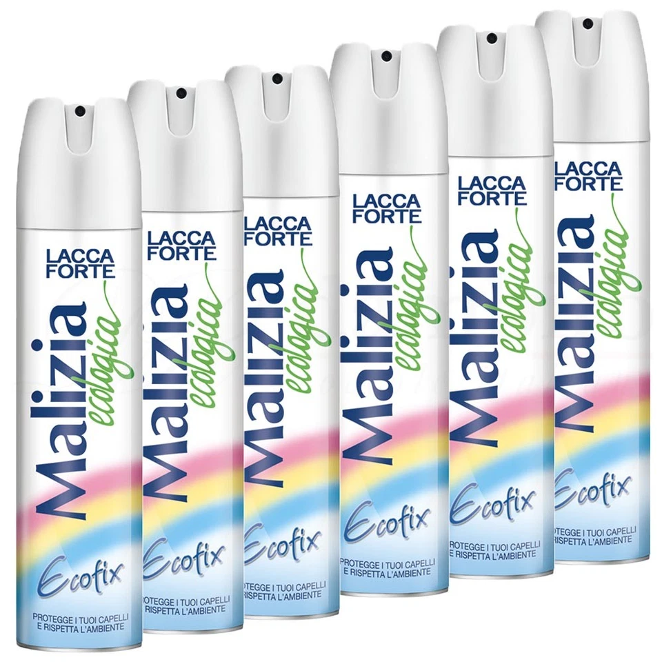MALIZIA ITALY MALIZIA ecofix Haarlack Haarspray Frisur styling 6x 400ml - starker Halt