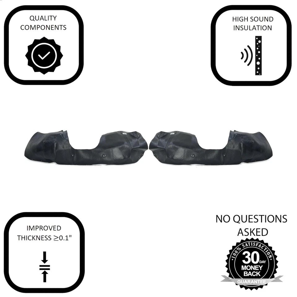 Set of 2 Fender Liners for Chevrolet Camaro 2010-2013 GM1248211 GM1249211. PHL Foto 2 de 4