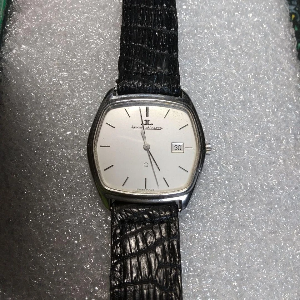 Reloj de cuarzo Jaeger-LeCoultre hexagonal fecha para hombre cal900 35x32 mm plateado vintage Foto 3 de 4