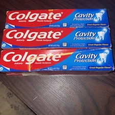 Colgate Cavity Protection Toothpaste Fluoride, 3-Pack, Regular Flavor, 6oz Each