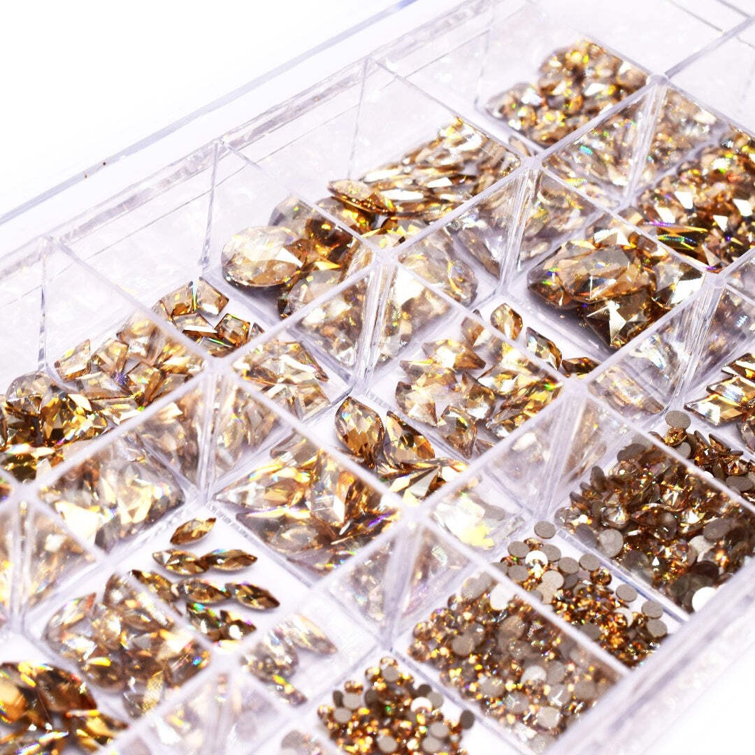 Serinity Flatback Crystals Non Hotfix Mega Mix Crystal Golden Shadow