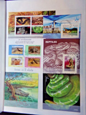 Motivo Sellos Bloque / Hojas Pequeñas, Estampadas - Reptiles