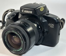 Canon EOS 750 35mm Film Camera W/ Quantaray 28-70 Lens - Film Tested Working