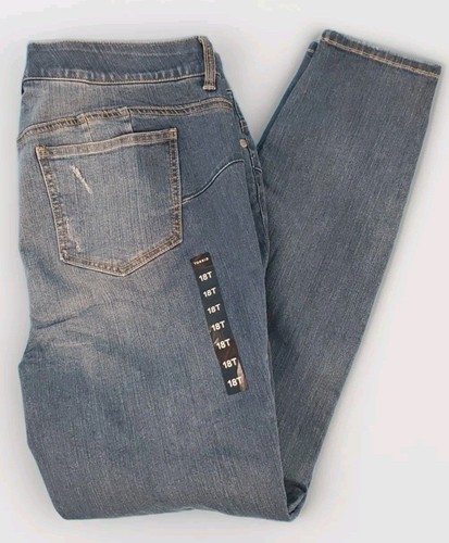 Torrid Jeans Sz 18T Distressed Bombshell Skinny Stretch High Waist Denim Women - Picture 2 of 16