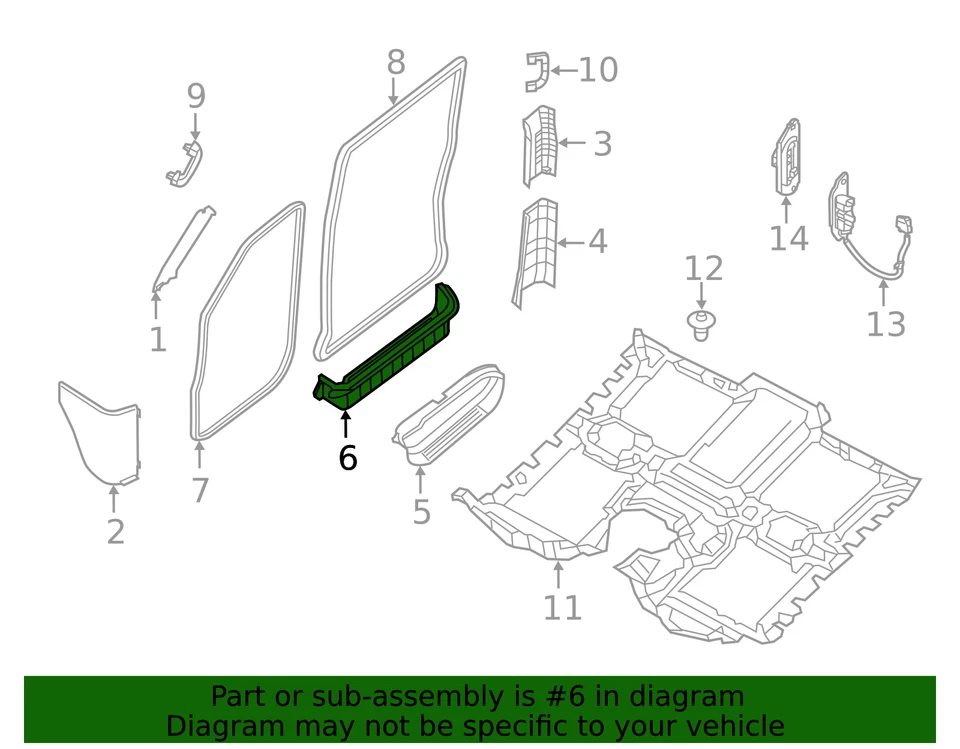 Cubierta de paso original Nissan 74996-1PA5A Foto 3 de 3