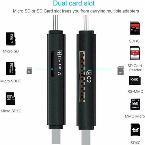 SD Card Reader For Android Phone Tablet PC Micro USB OTG to USB 2.0 Adapter - Afbeelding 5 van 11