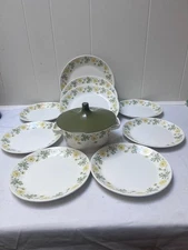 Vintage Figgjo Flint Norway Daisy Floral Dinnerware – Covered Casserole & Plates
