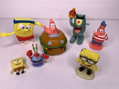 Sponge Bob Square Pants Figures Lot Of 7 Patrick Plankton LOT